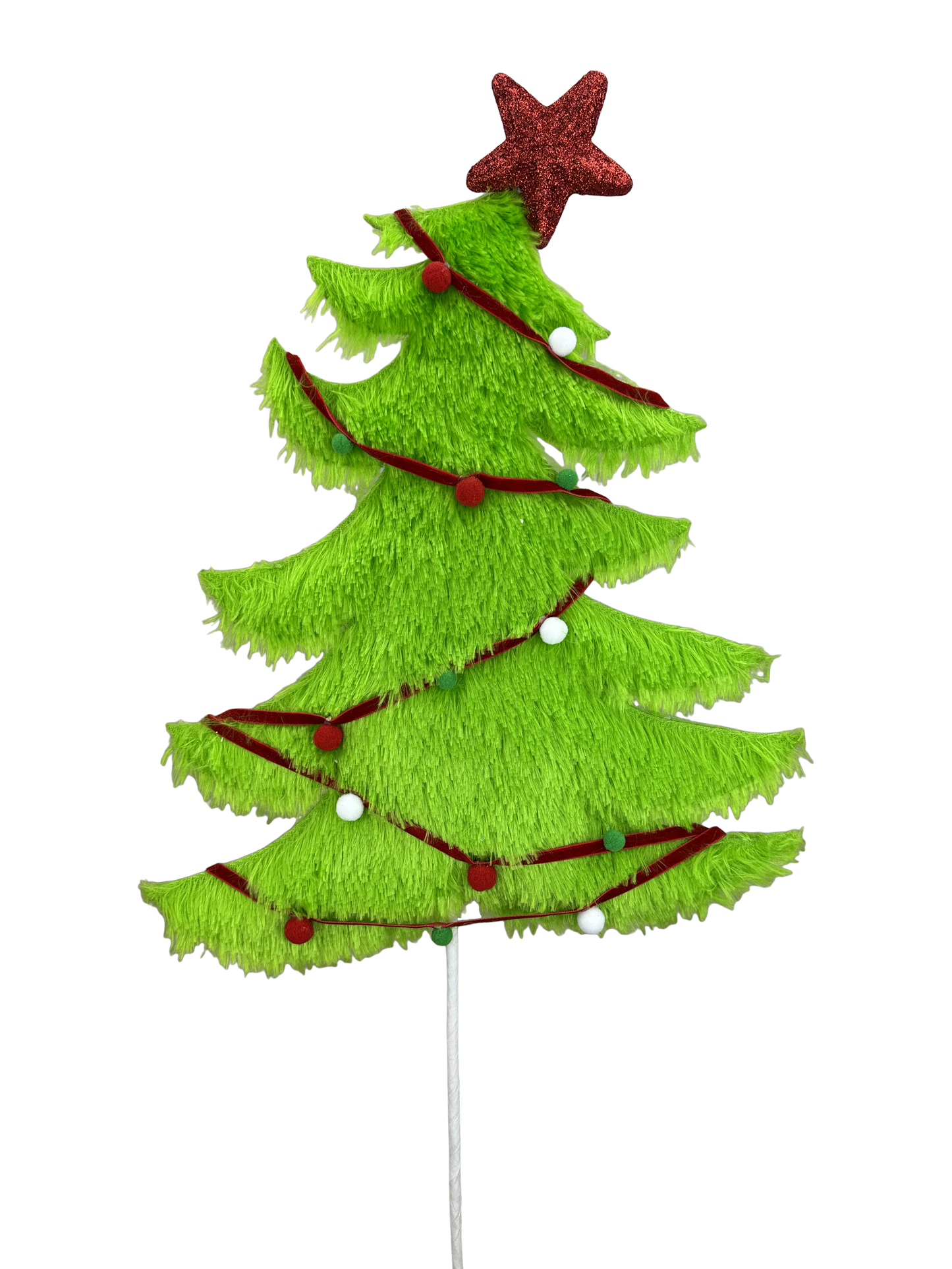 Furry Christmas Tree Spray H28xW12-Green-86475GN