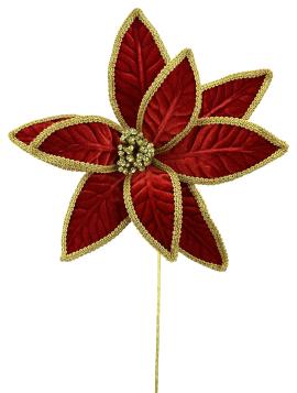 Poinsettia GD Trim Stem H22xDIA12-RD-86793RD
