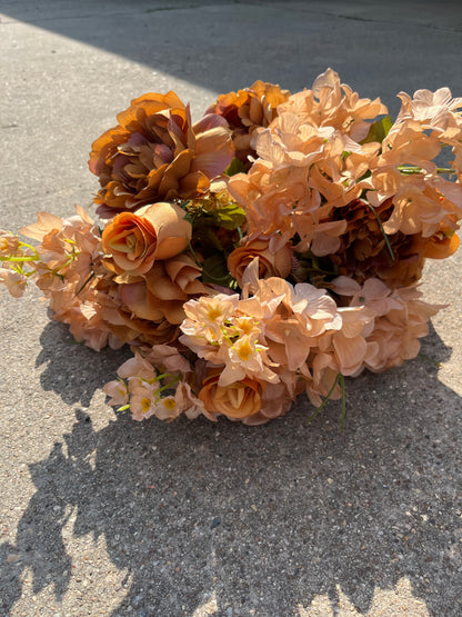 30" PEONY HYDRANGEA ROSE BUD BUSH X 36-85980-BRN