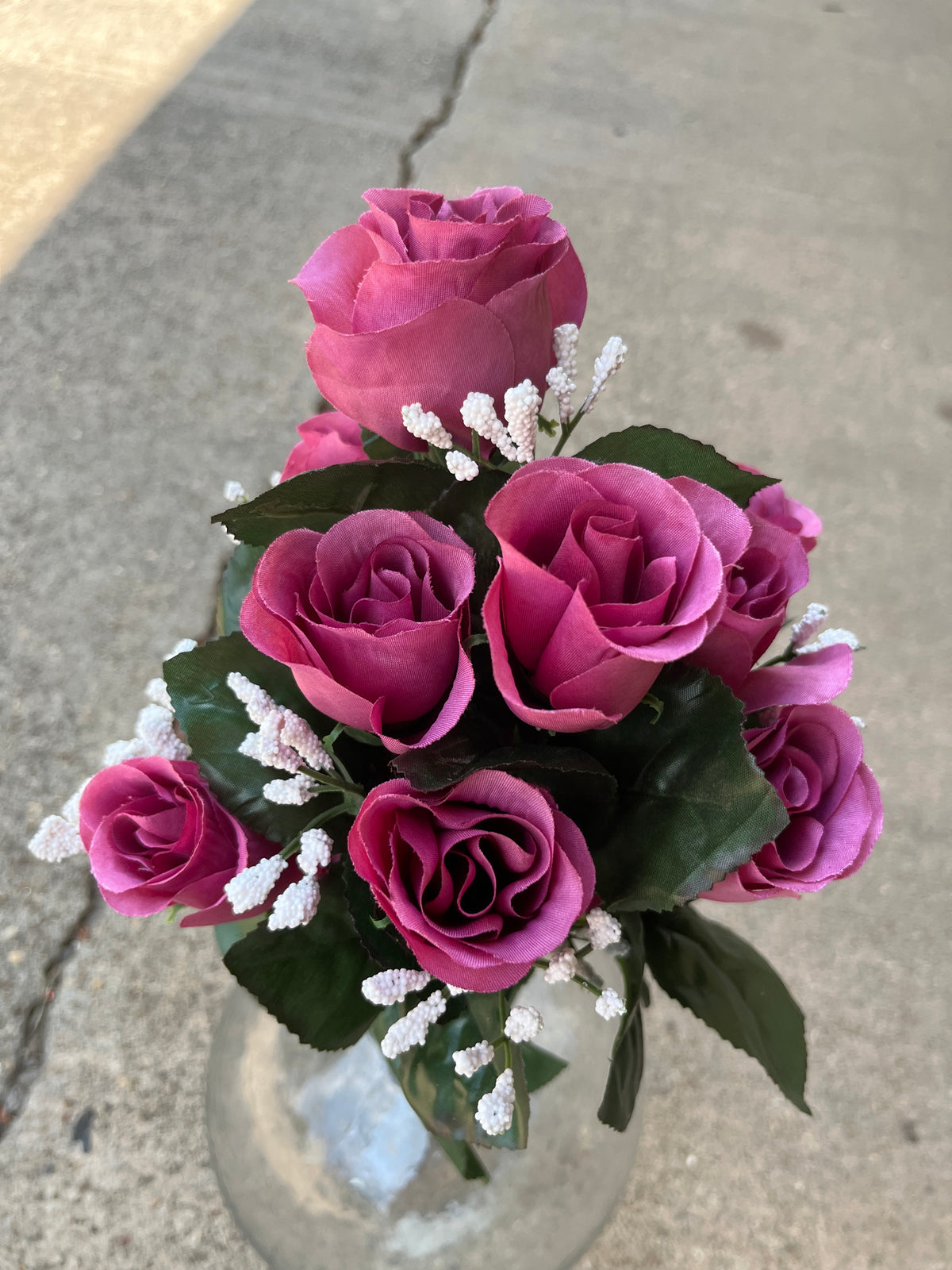 berry Color Fast Lillian Rose Bud Bush x 14 - 30308 berry