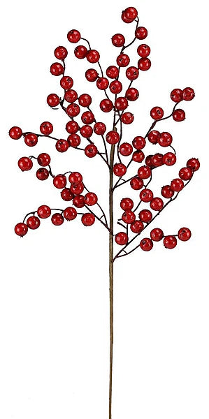 26"L WATERPROOF SPECIAL END BERRY SPRAY- SHINY RED- EW012924