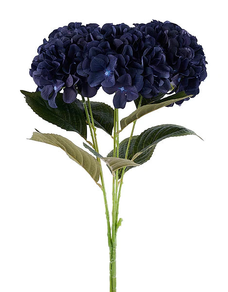 18.5"L FABRIC HYDRANGEA BUSH X5- NAVY BLUE- FN175519
