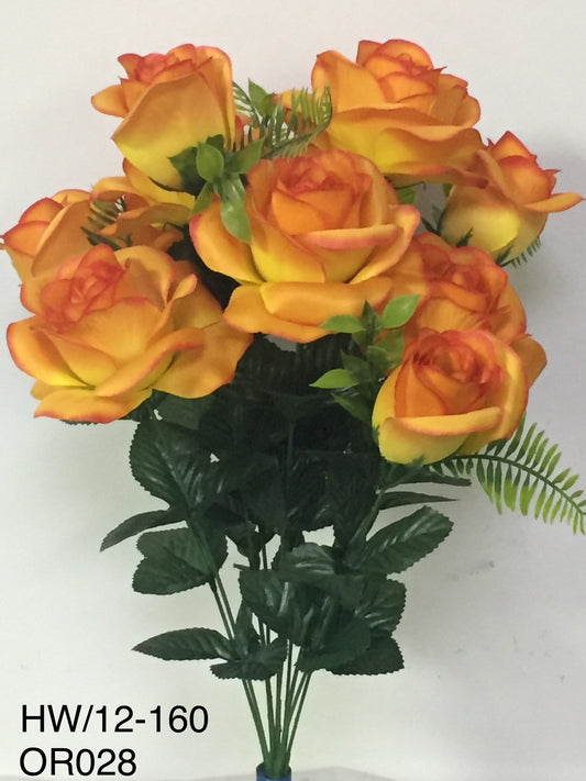 OPEN ROSE X 12 ORANGE - 95263