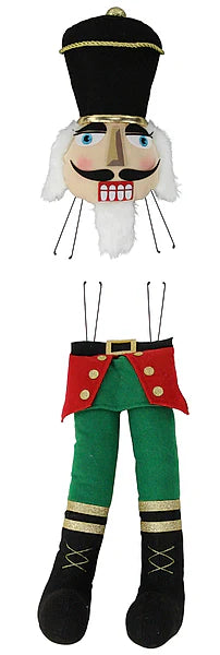 2 PC 33"H NUTCRACKER DECOR KIT- WHT/BLK/BLU/RED/GRN/GOLD- XC6266