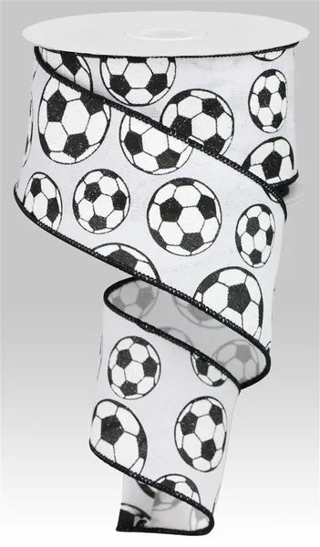 2.5" x 10yd Glitter Soccer Ball/Royal-White/Black-RGA115827