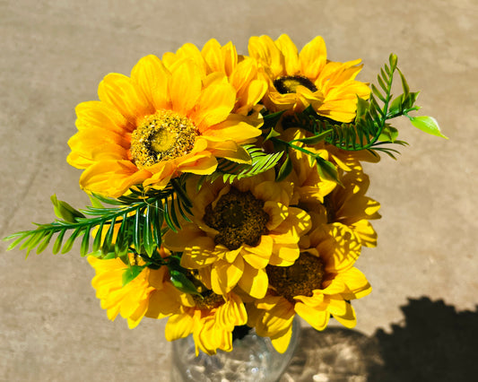 SUNFLOWER BUSH X 12-YEL-10921