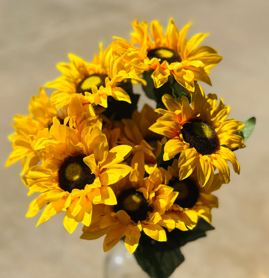 SUNFLOWER BUSH X 9-YELLOW-10911
