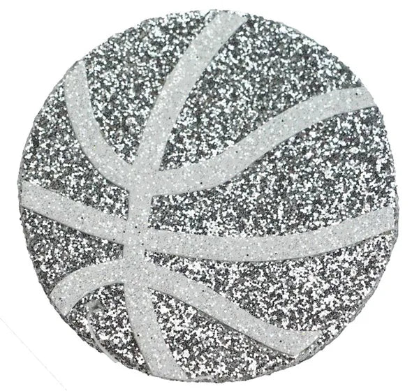3"Dia Glitter Basketball-Silver/White-MD0658A8