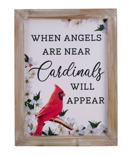 16"H X 12"L CARDINAL APPEAR/FRAME- WHITE/BLACK/RED- AP0413