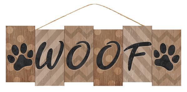 14"L X 4.75"H WOOF PET DOG BLOCK SIGN - AP7030