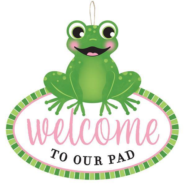 12"LX11"H WELCOME TO OUR PAD FROG SIGN - AP7106