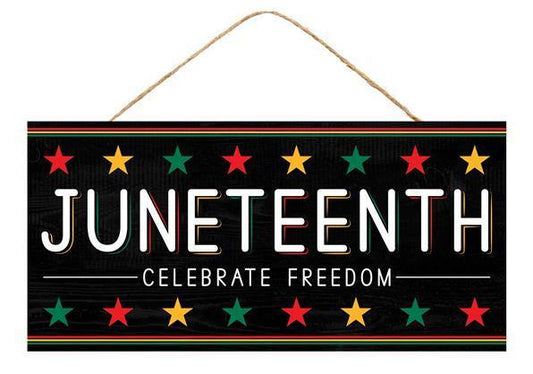 12.5"L X 6"H JUNETEENTH FREEDOM SIGN - AP7134