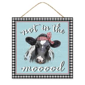 10"SQ NOT IN THE MOOD SIGN - LT TEAL/RED/BLACK/WHITE - AP7138