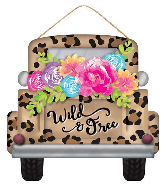 12"L X 11.5"H WILD & FREE LEOPARD TRUCK - AP7203