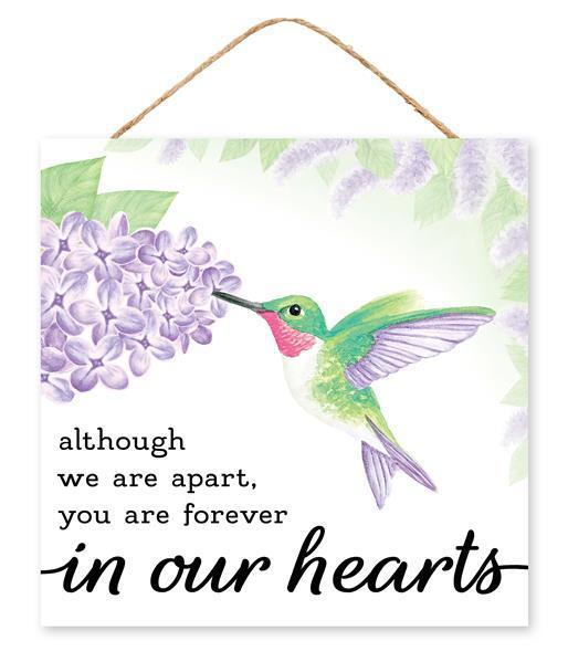10"SQ APART/FOREVER IN OUR HEARTS SIGN - AP7252