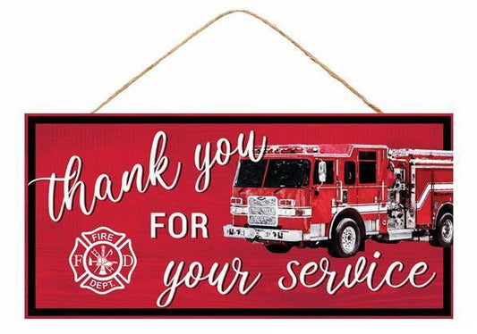 12.5"L THANK YOU FIREFIGHTER SIGN - AP7326