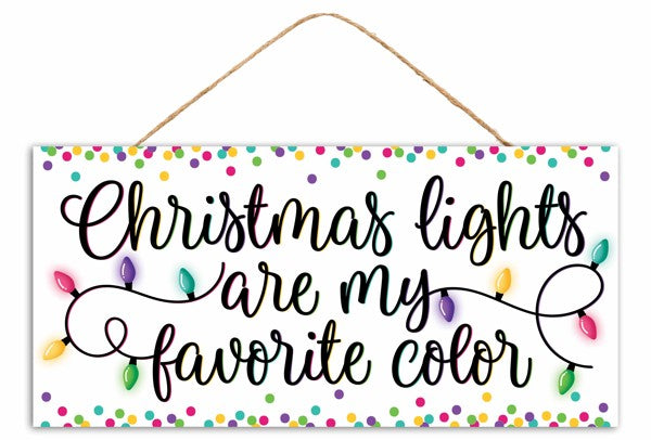 12.5"L X 6"H LIGHTS FAVORITE COLOR SIGN - MULTI - AP7394