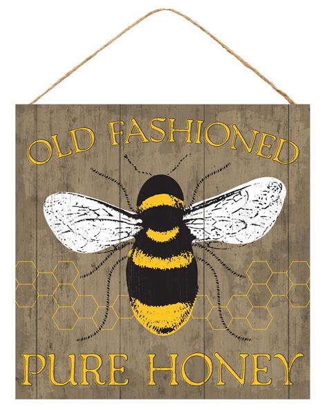 10"SQ OLD FASHIONED PURE HONEY - BROWN/YELLOW/BLACK/WHITE - AP8353