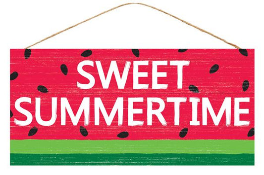 12.5"L X 6"H SWEET SUMMERTIME WATERMELON - RED/GREEN/BLACK/WHITE - AP8369