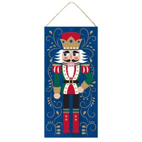 12.5"H X 6"L NUTCRACKER W/HAND ON HIP - BLUE/GREEN/RED - AP8543