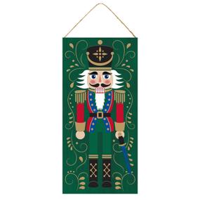 12.5"H X 6"L NUTCRACKER W/SWORD SIGN - GREEN/RED/BLUE - AP8544