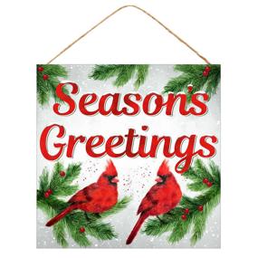 10"SQ SEASON'S GREETINGS - RED/WHITE/GREEN - AP8550