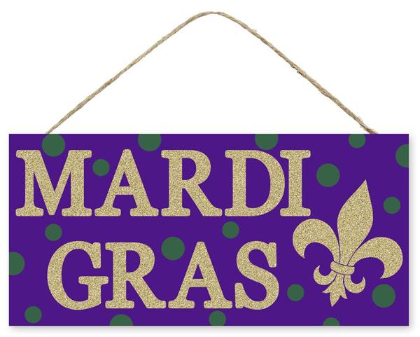 12.5"L X 6"H MARDI GRAS SIGN - AP8846