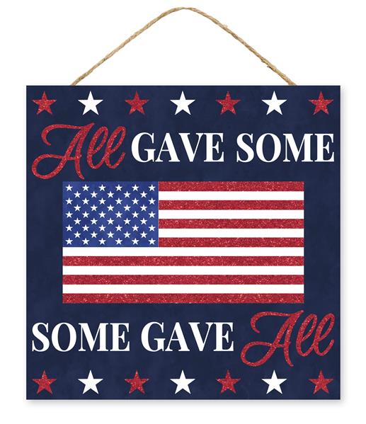 10"SQ ALL GAVE SOME, SOME GAVE ALL - NAVY/RED/WHITE/BLUE - AP8876