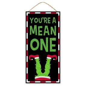 12.5"H X 6"L YOU'RE A MEAN ONE GLITTER - BLACK/LIME/RED/WHITE - AP8976