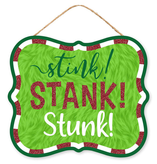 10.5"L X 9"H STINK! STANK! STUNK! GLTTR - LIME/RED/WHITE/EMERALD - AP8977