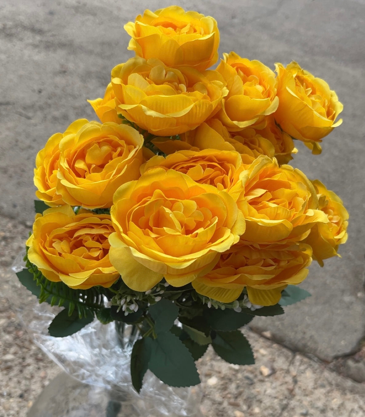 22" OPEN ROSE BUSH X 18-GPB25490-DK YLW