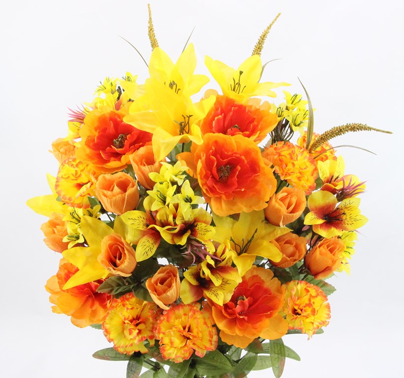 PEONY AND LILY MIXED BUSH X 40  - GPB195 - YELLOW AND ORANGE MIX