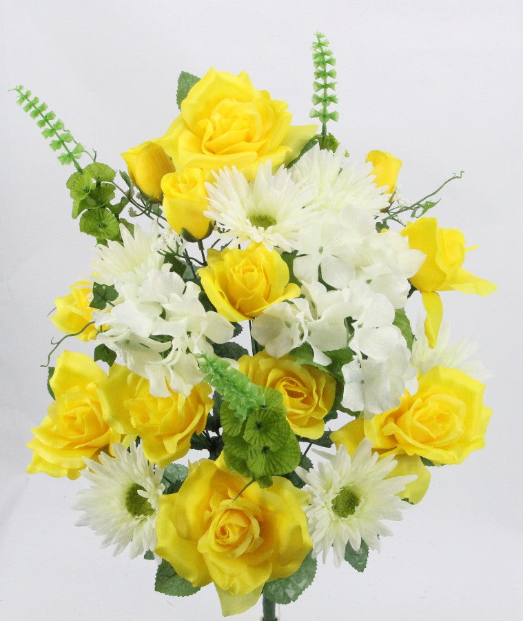 ROSE/GERBERA MIXED BUSH X 24 - GPB21301-YW/CM