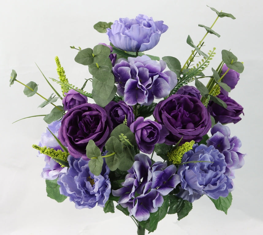23.5" PEONY/HYDR MIXED BUSH X 24 - GPB23406-PUR/LAY