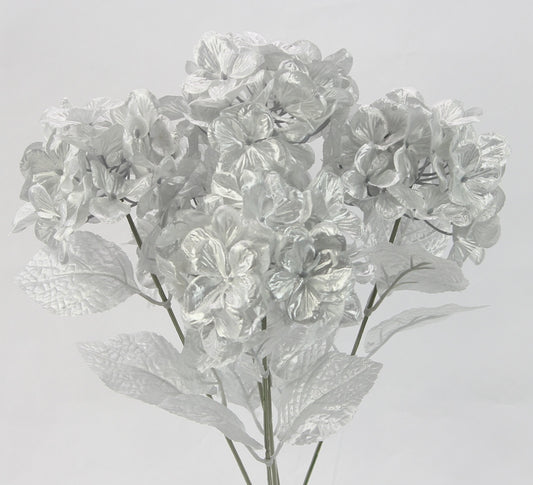 21" HYDRANGEA BUSH X 5 - GPB243137-SILVER