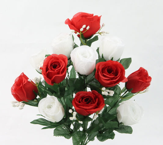 16.5" ROSE BUSH X 12 - GPB25308-RD/WT