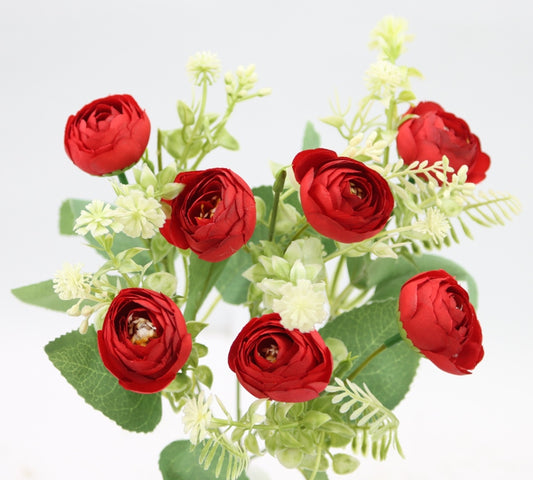 12" RANUNCULUS BUSH X 5 - GPB25367-RED