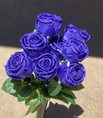 17" OPEN ROSE BUSH X 9-PERIWINKLE-GPB26312-PERIWINKLE