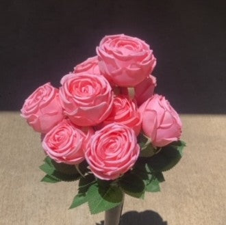 17" OPEN ROSE BUSH X 9-PINK-GPB26312-PINK