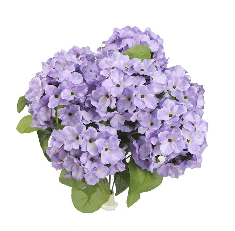 SATIN HYDRANGEA BUSH X 7 - GPB730-LAV MIX