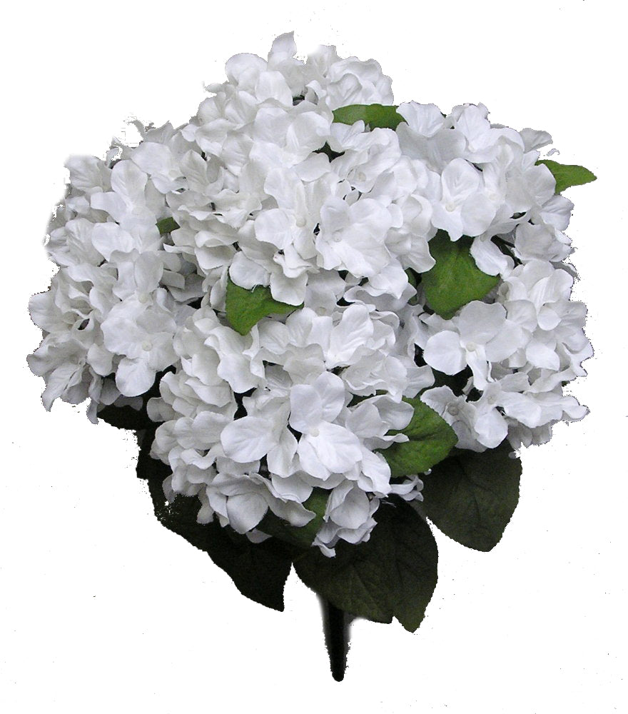 SATIN HYDRANGEA BUSH X 7  - GPB730-WHITE