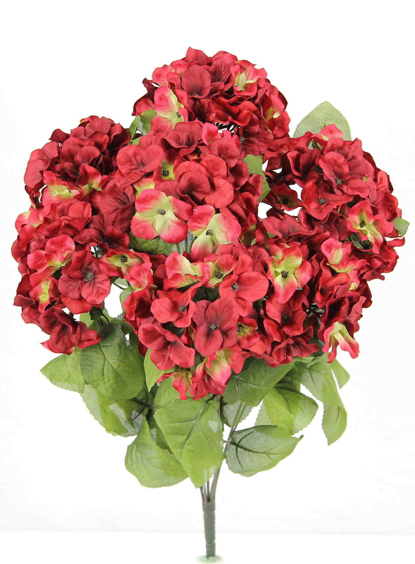 SATIN HYDRANGEA BUSH X 7 - GPB730-CRANBERRY
