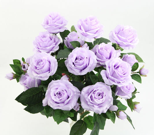 ROSE BUSH X 5 W/15 FLOWERS - GPB7338-LAVENDER