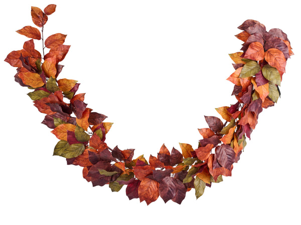 60"L SALAL LEAF GARLAND - RUST BROWN OLIVE - HA177595