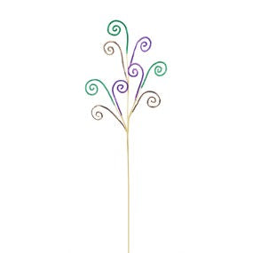29.5"L LASER SEQUIN COIL SPRAY X 3 - MARDI GRAS - HG3306