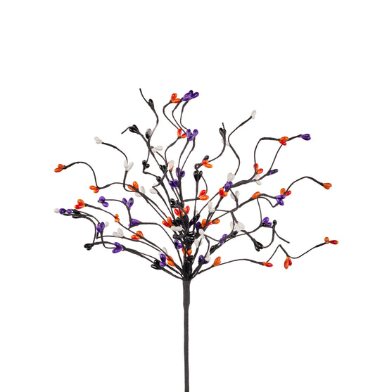 13"L PIP TWIG PICK - PURPLE ORANGE BLACK WHITE - HH132454