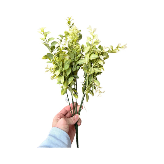 18" Varigated Wax Leaf Filler Bush - Green/Cream - 57151