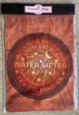 18" X 13" GARDEN FLAG -WATER METER NEW ORLEANS,LA-FG29