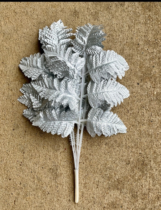 LEATHER FERN BUSH X 12-GPB307G-SILVER