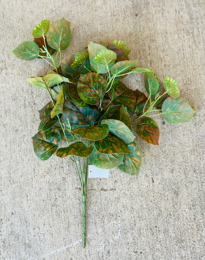 15" ASPEN LEAF BUSH X 7-GR/RD-BA867GRD